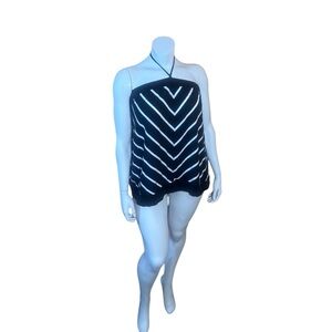 Torrid fashion black and white striped tube top size 22/24 NWT